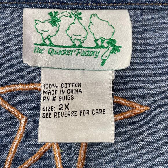 Quacker Factory Denim Angel buttondown vest - Picture 2 of 10